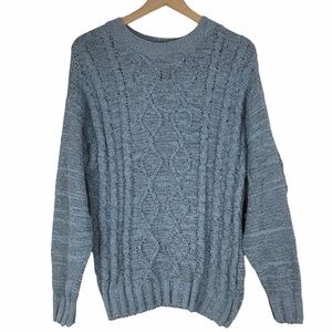 MY MICHELLE Chenille Sweater Cable Knit Cozy Warm Coastal Minimalist Small NWT